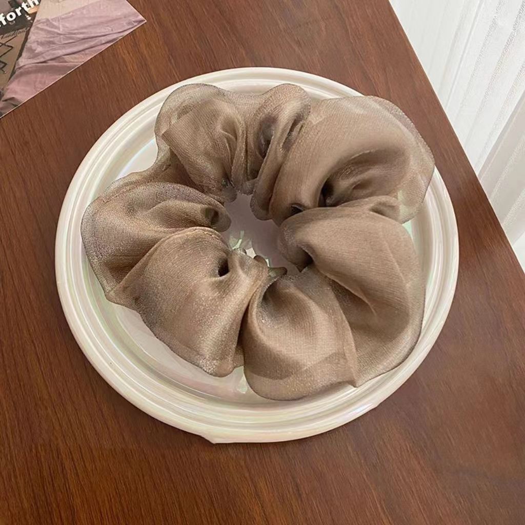 Women's Solid Color Organza Double-layer Hair Ring