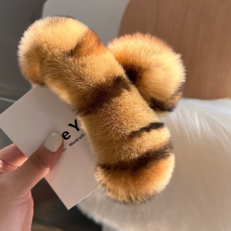 Best Korea Real Otter Hair Hair Clip Female