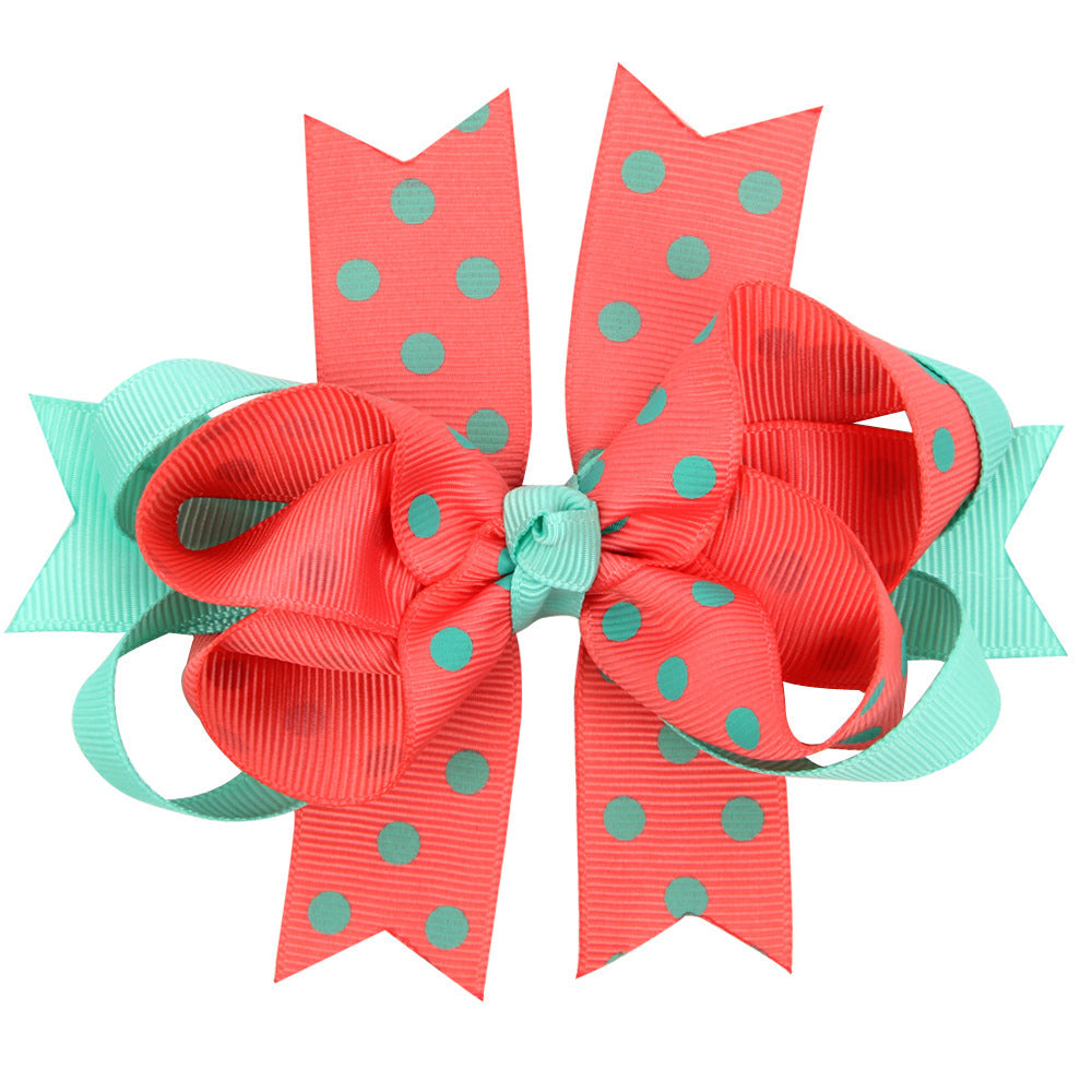 Girls' Double Layer Bubble Bow Hair Clip