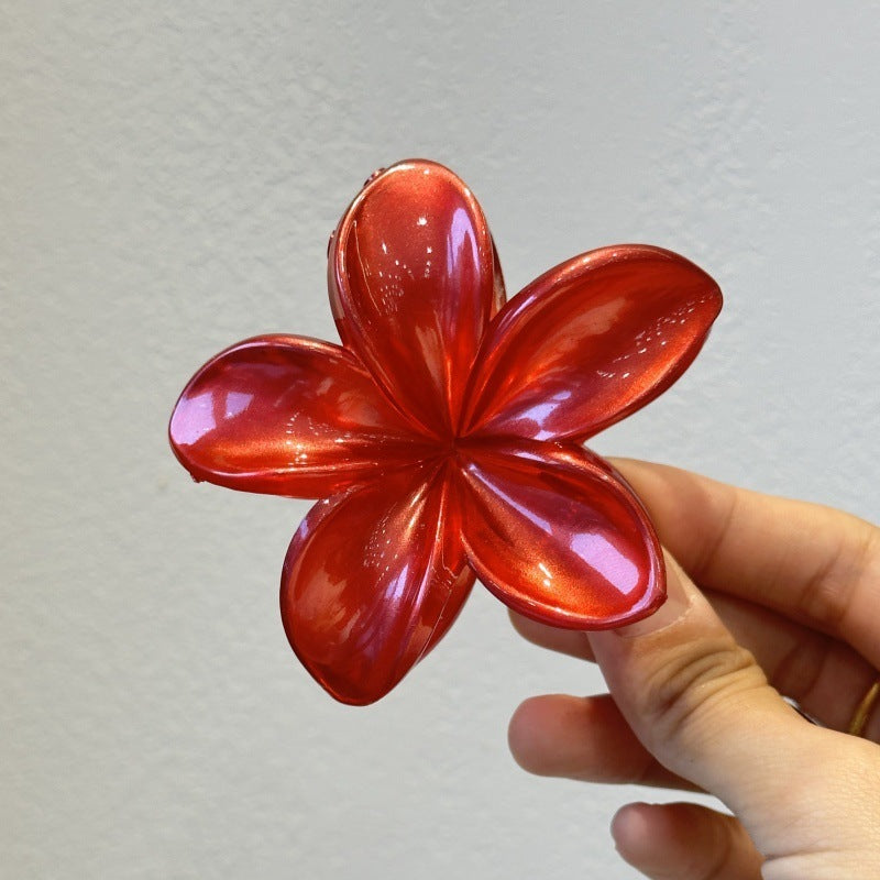 Popular Christmas Barrettes Plumeria Rubra Grip Loose Clip
