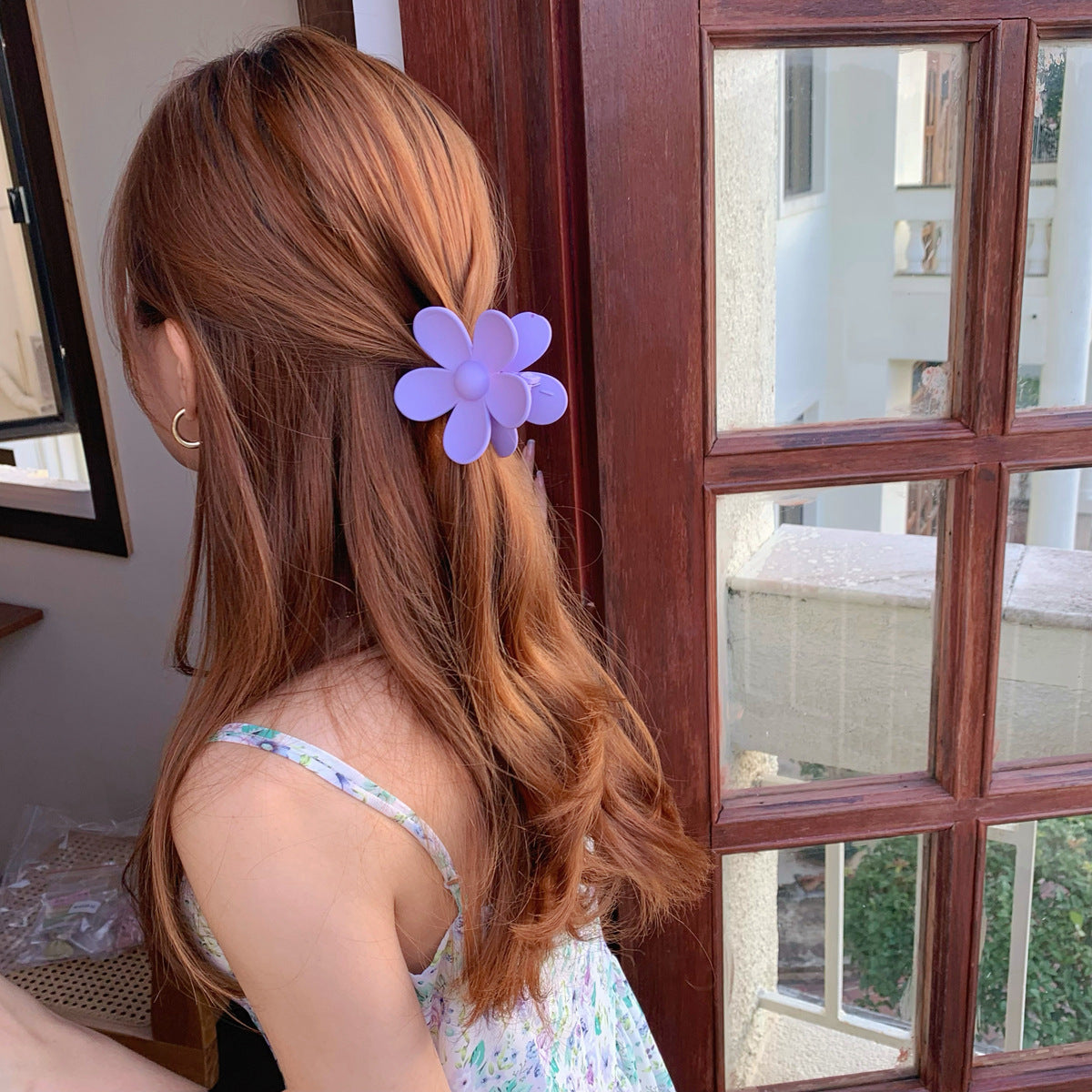 Best Summer Back Head Flower Hair Clip Girl's Hair Hoop