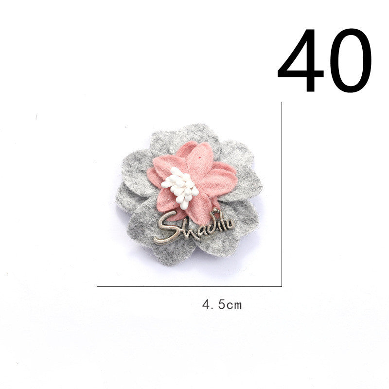Fabric Flower Rose Sticky Head DIY Handmade Headdress