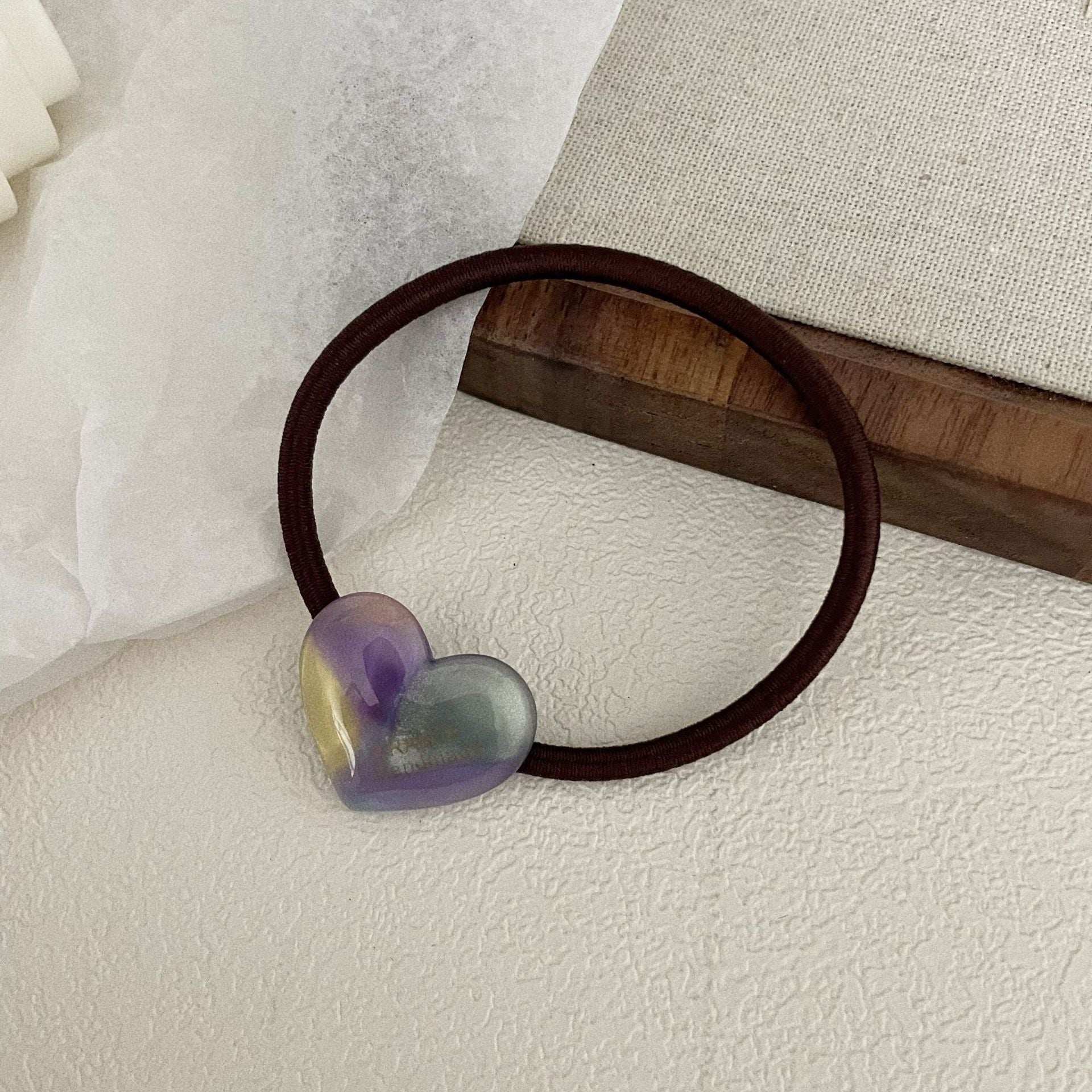 Simple Love Acetate Candy Hair Ring High Elasticity