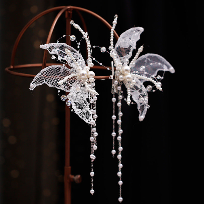 Super Fairy Simple And Smart Lace Beaded Hair Clip
