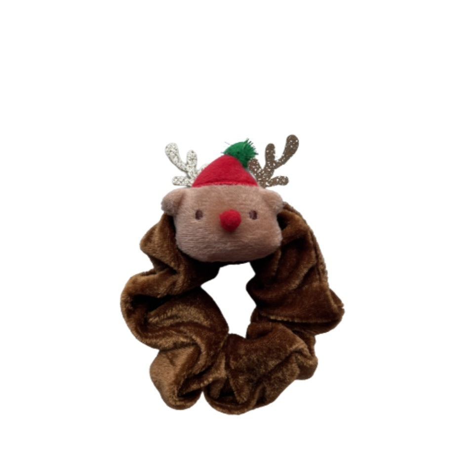Santa Claus Cartoon Head Elk Hair Ring Headdress
