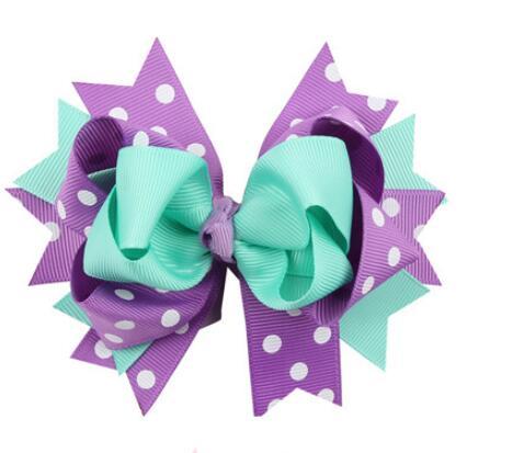 Children's Printed Dot Bow Hair Clip