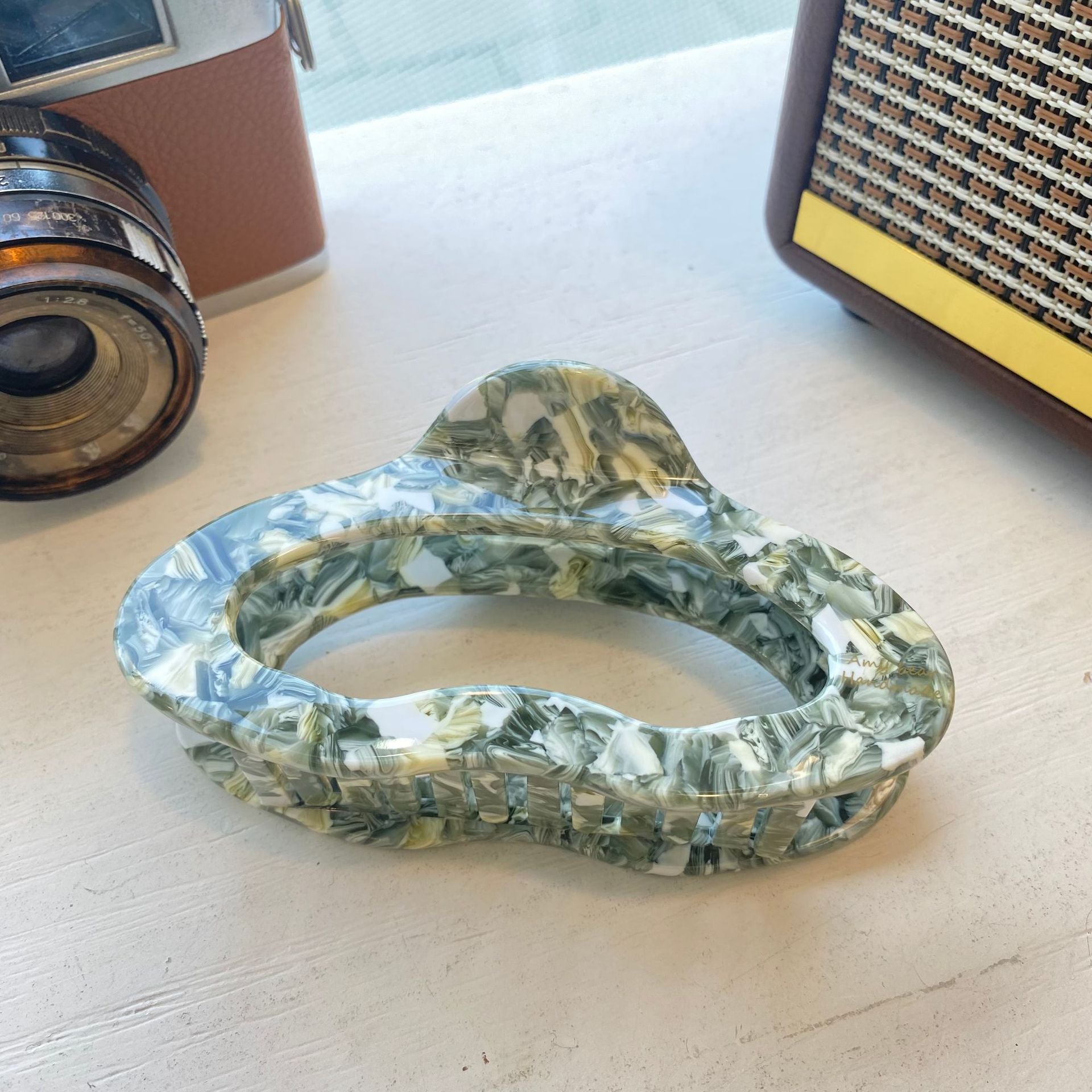 Large Cloud Acetate Thickened Barrettes