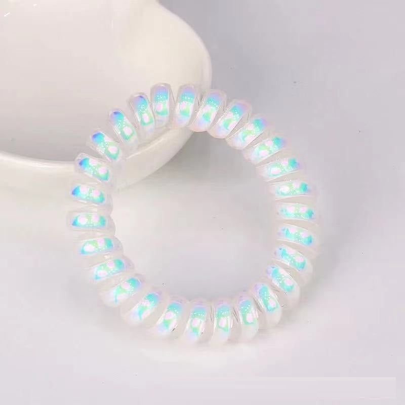 Fantasy Laser Mermaid Head Rope Internet Celebrity Large Highly Elastic Hair Rope Ins Girl Phone Line Hair Ring Rubber Band