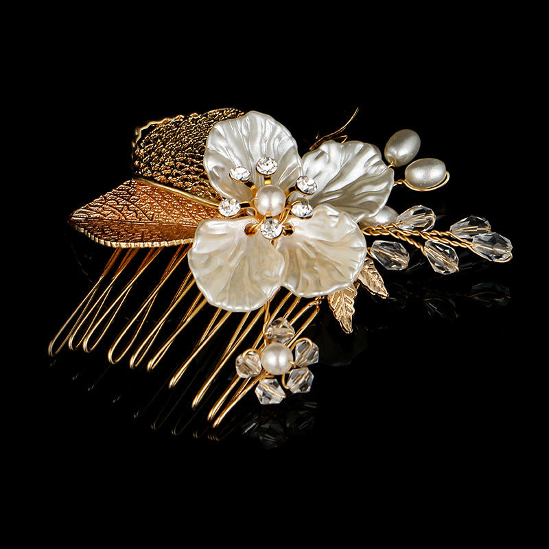 The new American bride comb comb wedding headdress jewelry pearl accessories manufacturers selling a package mail