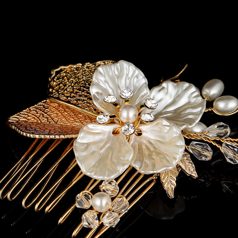 The new American bride comb comb wedding headdress jewelry pearl accessories manufacturers selling a package mail