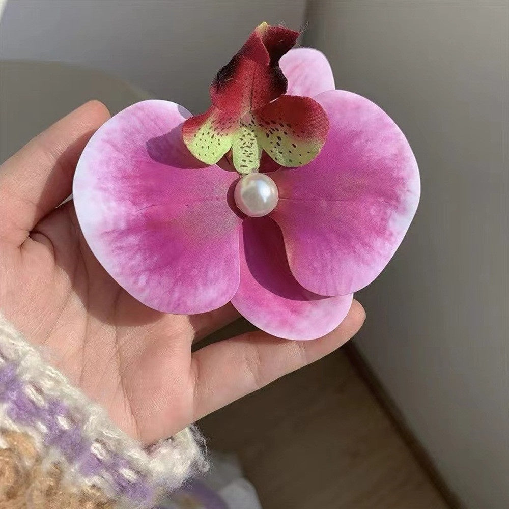 Butterfly Orchid Cropped Hair Clip
