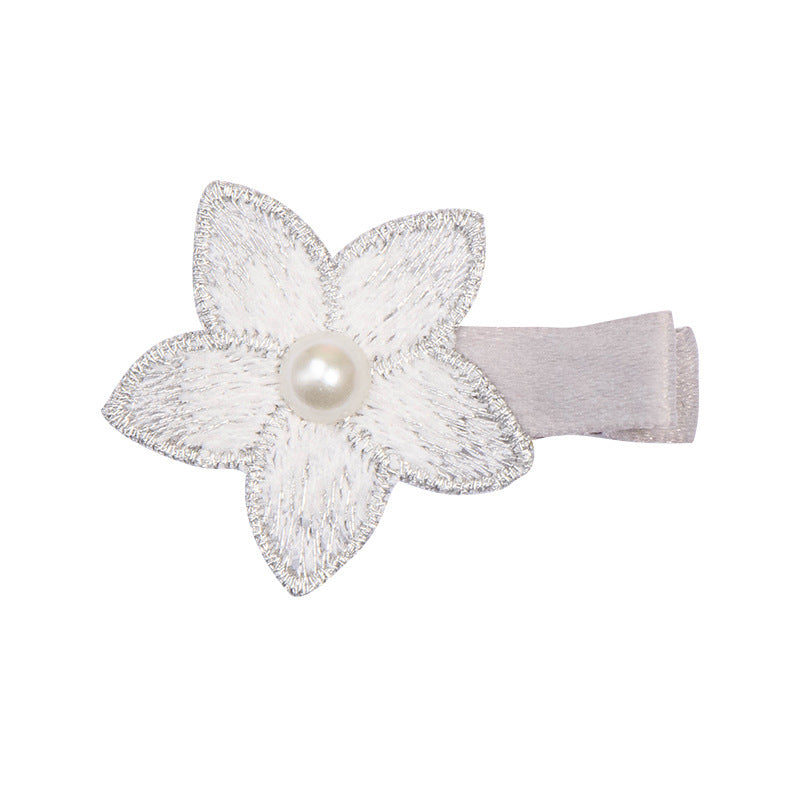 Japanese And Korean Girls Flower Bow Tie Children Korean Style Lace Pearl Barrettes Suit