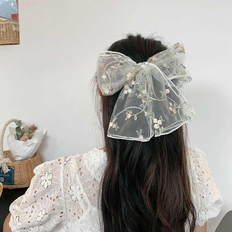 Lace Embroidery Gentle Temperament Hair Ring