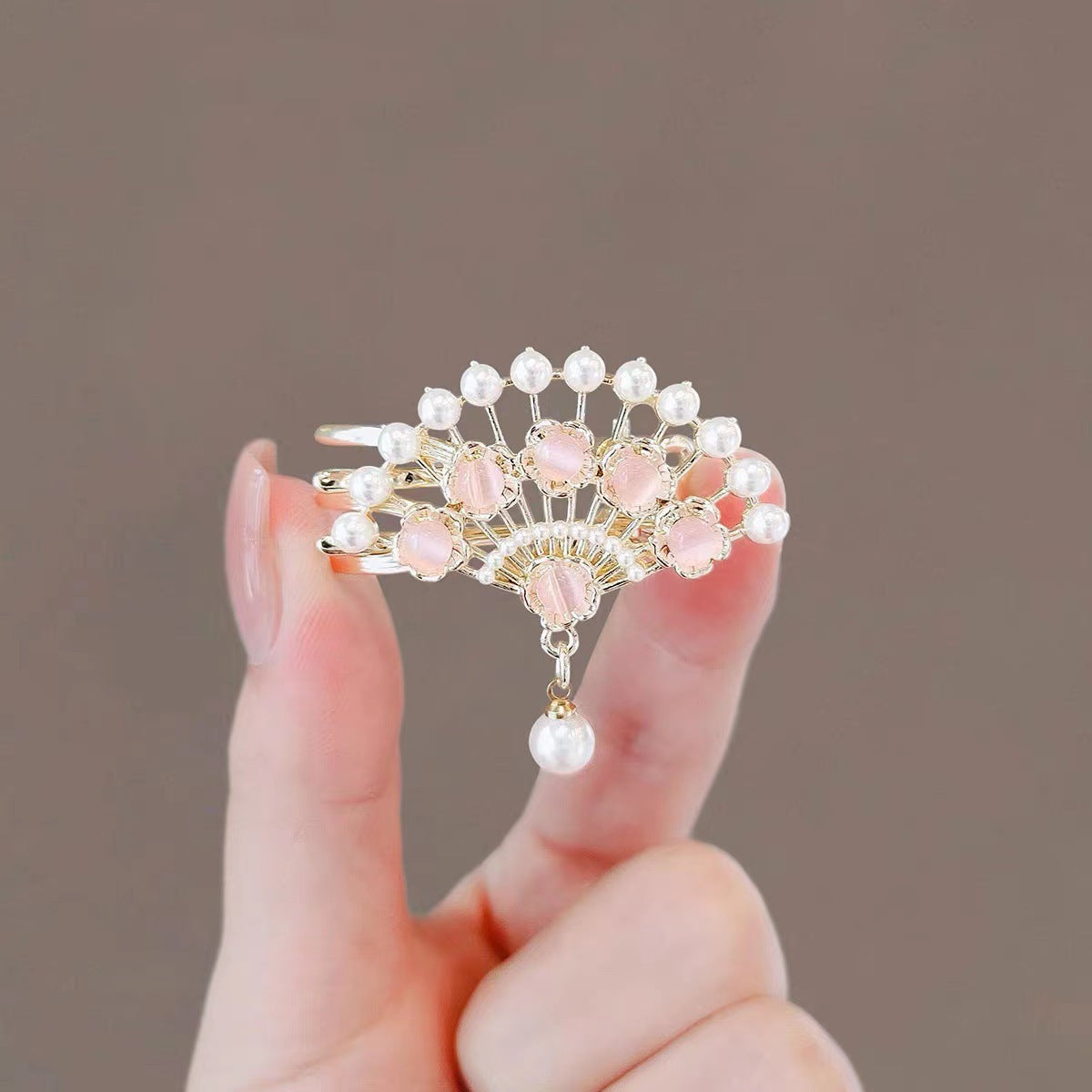 Best Elegant Pearl Antique Style Fan Hair Clip