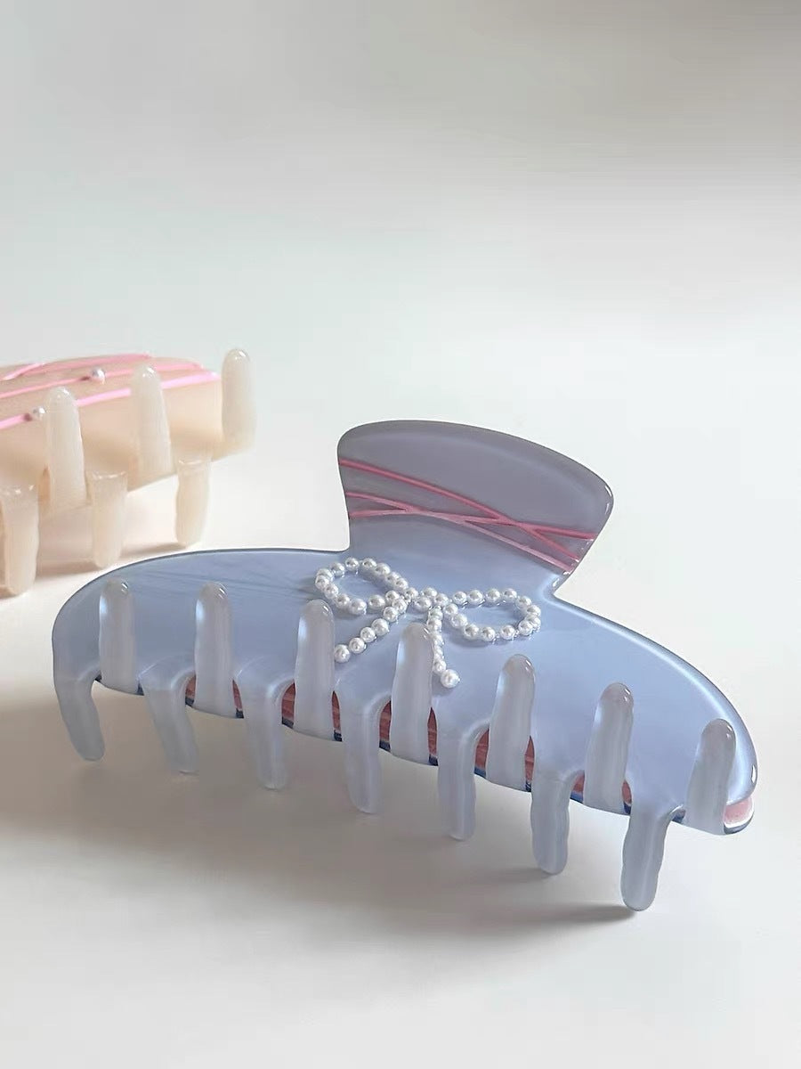 Girly Style Ribbon Shark Clip Barrettes Women
