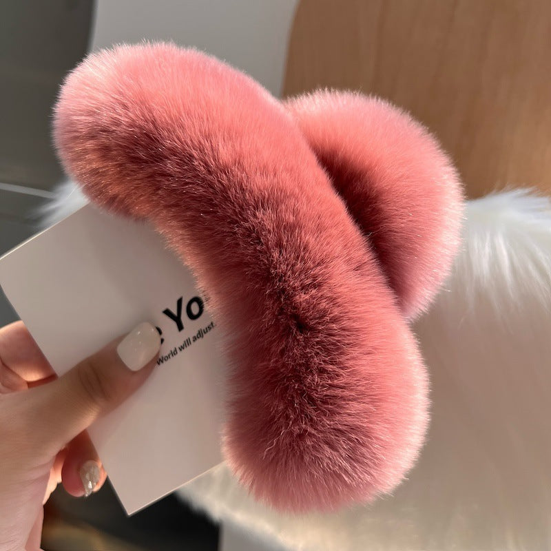 Best Korea Real Otter Hair Hair Clip Female
