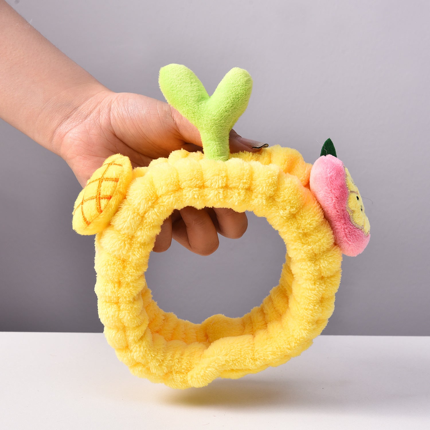 Cartoon Pineapple Bean Sprouts Grass Hair Ring Women's Raw Face Wash Makeup Headband