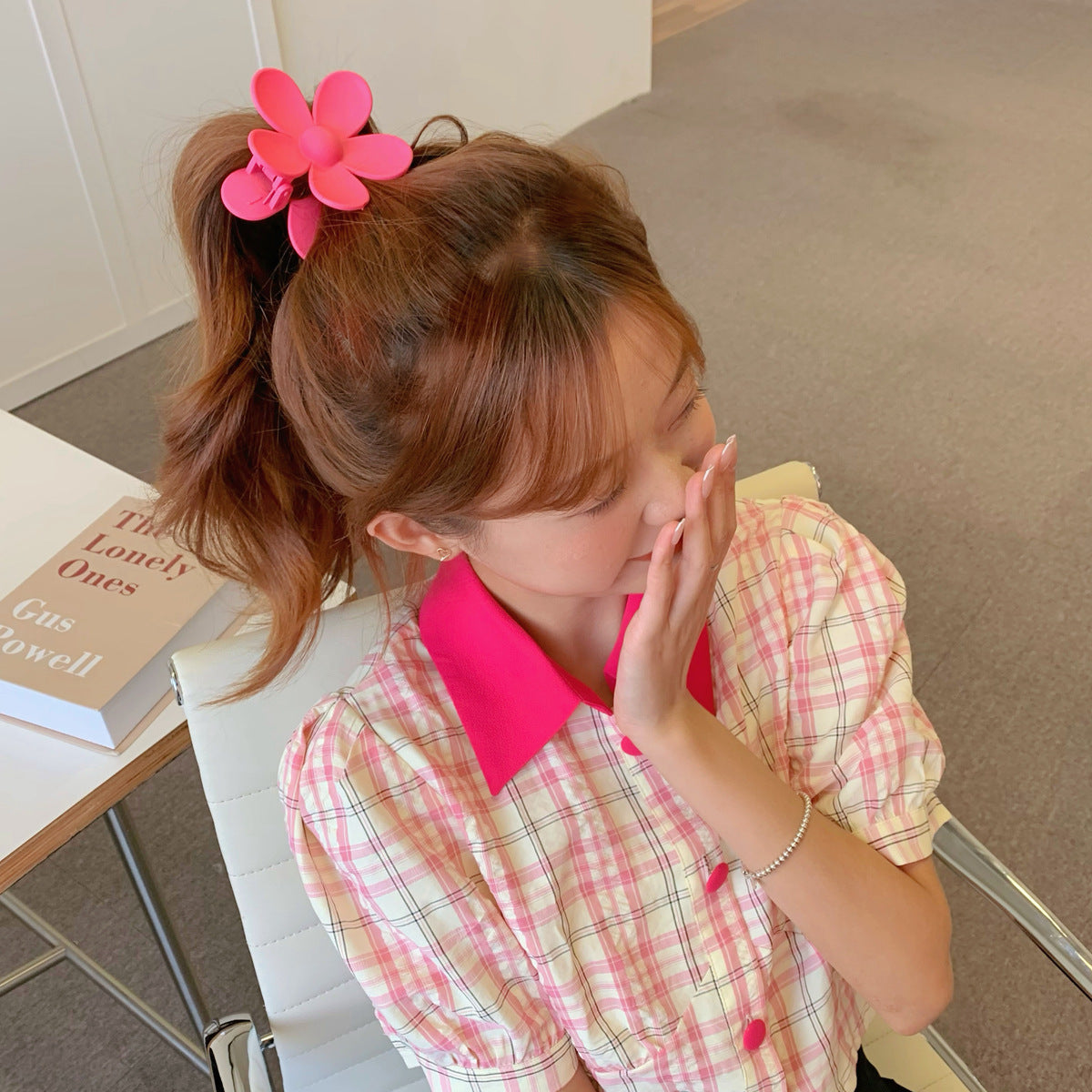 Best Summer Back Head Flower Hair Clip Girl's Hair Hoop