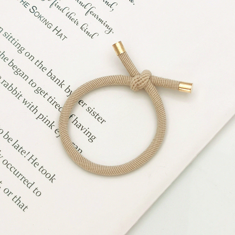 Spiral Pattern Hair Rope Bold Knotted Hair Ring Simple
