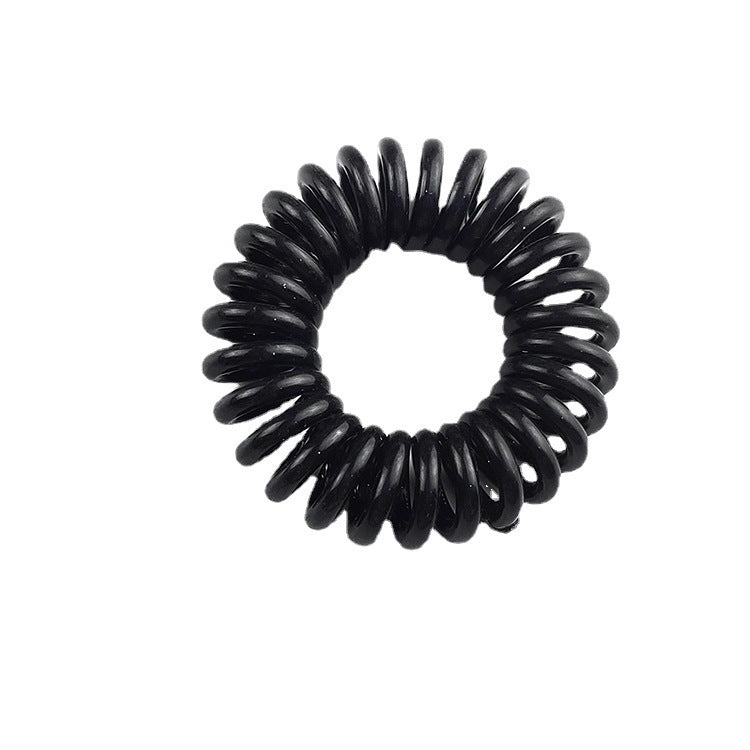 Women's Fashion Simple Black Telephone Line Hair Ring