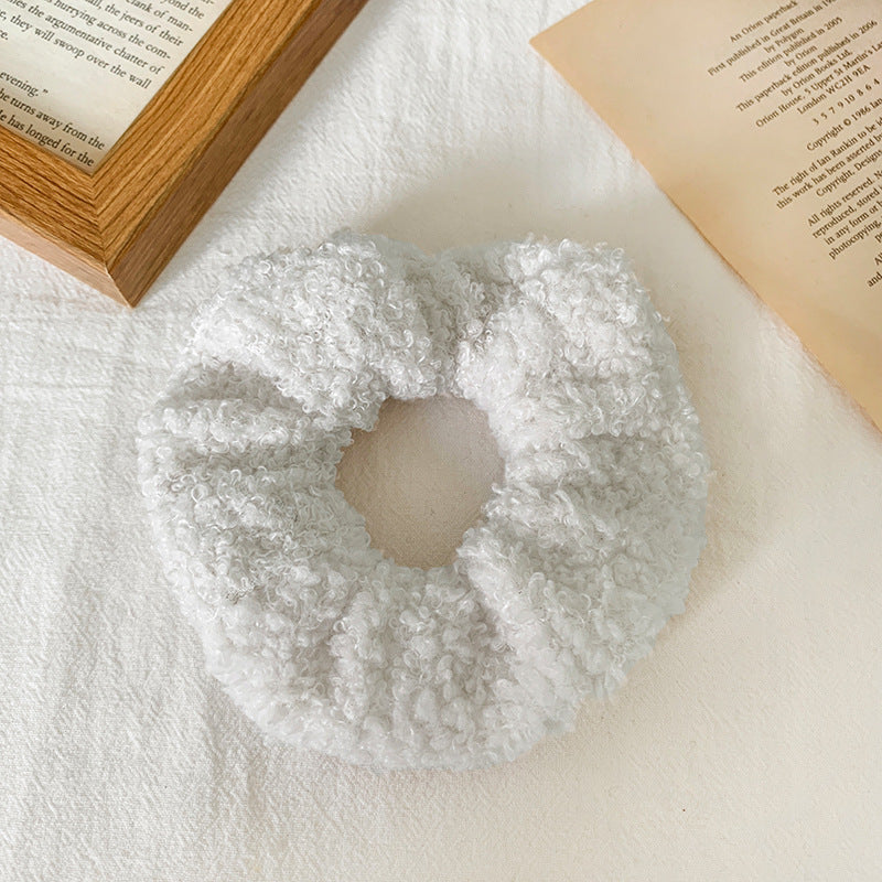 Korean new candy color high elastic cashmere hair ring