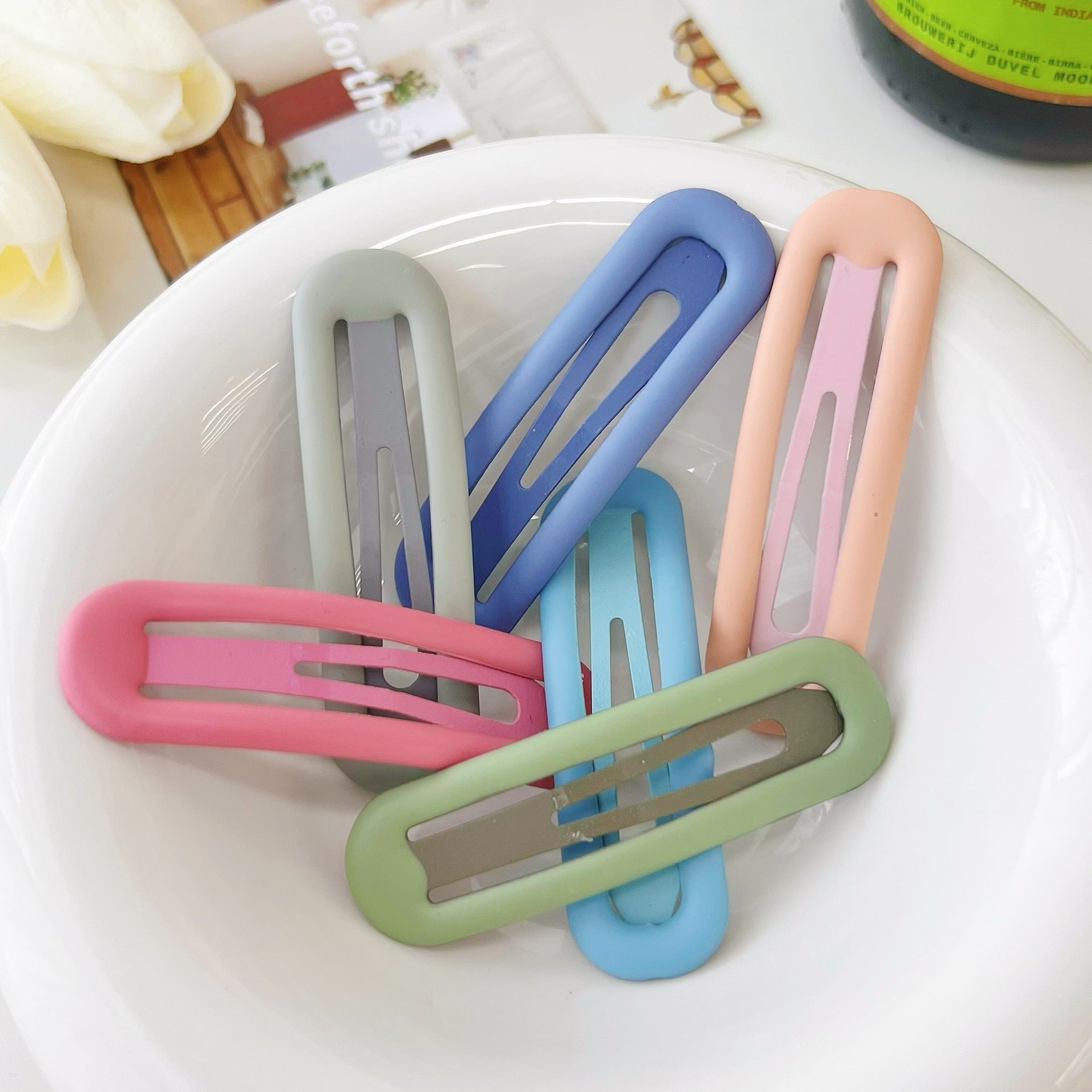 Women's Fashion Simple Square Solid Color Hair Clip