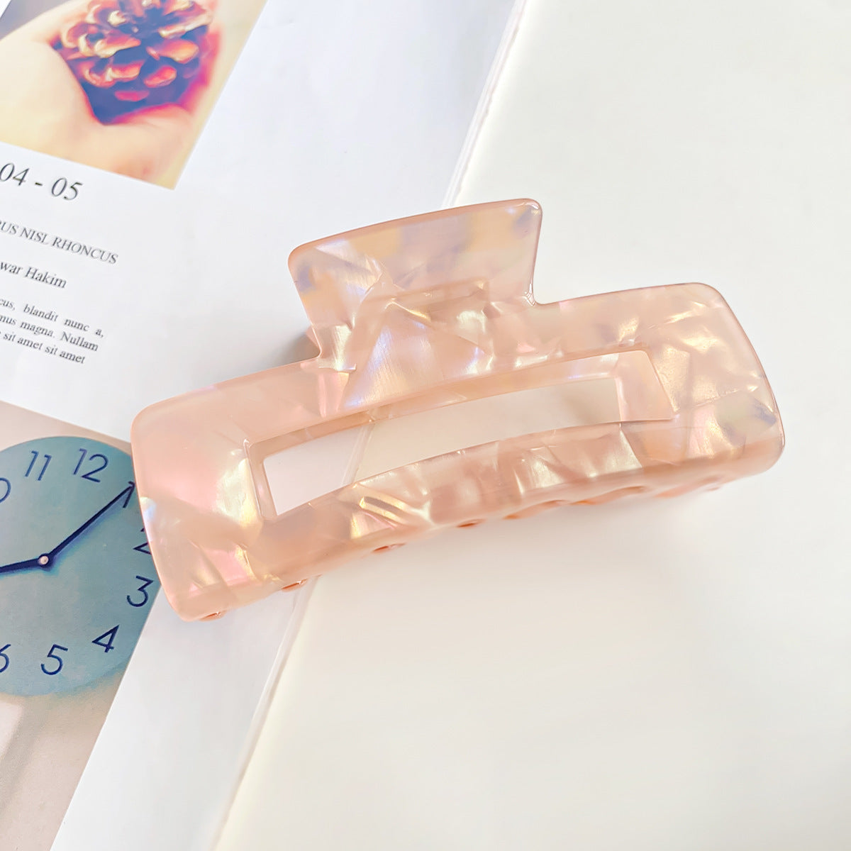 Large Acetate Hair Claw Female Back Head Barrettes