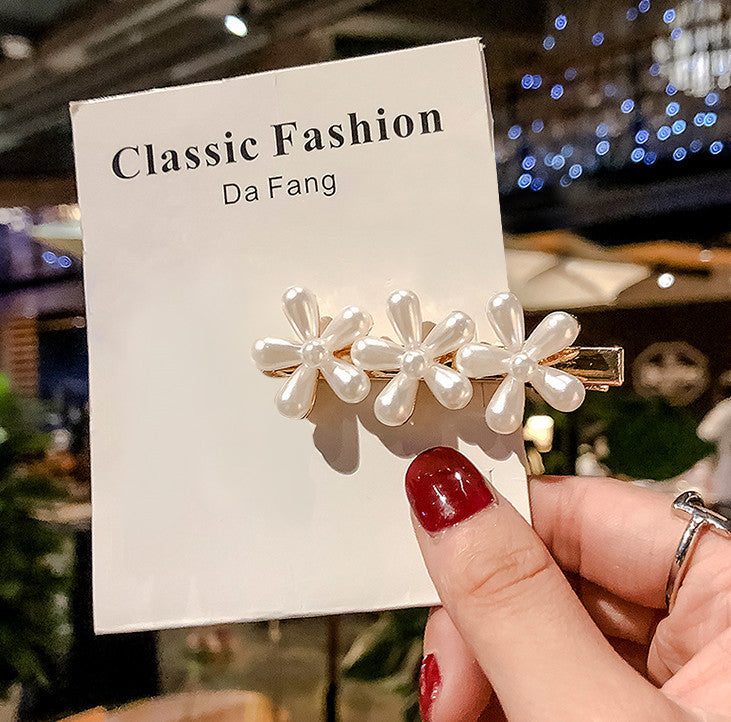 Best Pearl Three Small Flower Hair Clip