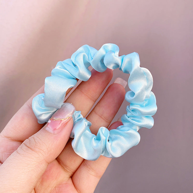 Small Scrunchies Intestine Ring Band Solid Color Hair Rope Simple