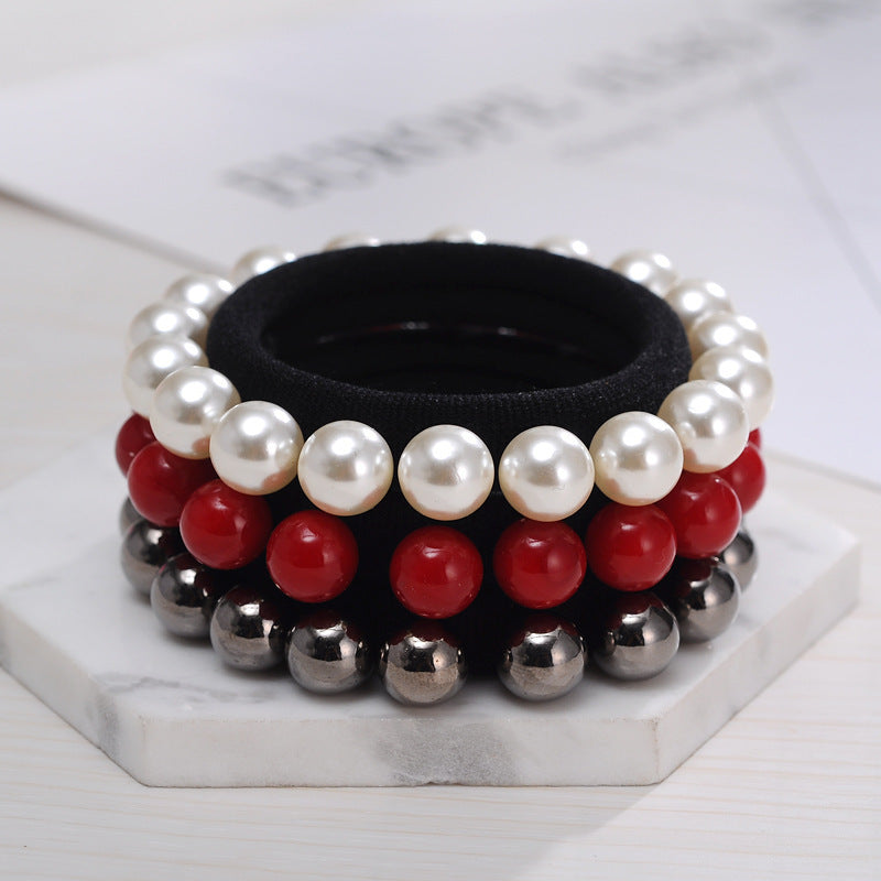 Handmade Pearl Headband Full Ring Hair Ring