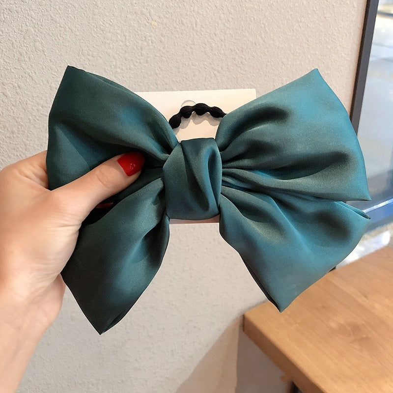 Best High-grade Satin Bow Headdress Flower Hair Ring