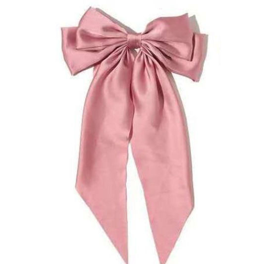 Bow Ribbon Hairpin Simple Retro Fabric Back Head Spring Clip Women's Hair Accessories