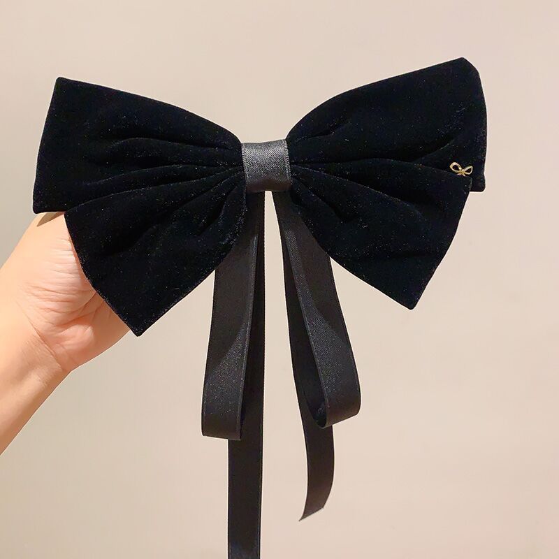 Satin Ribbon Elegant Velvet Bow Barrettes