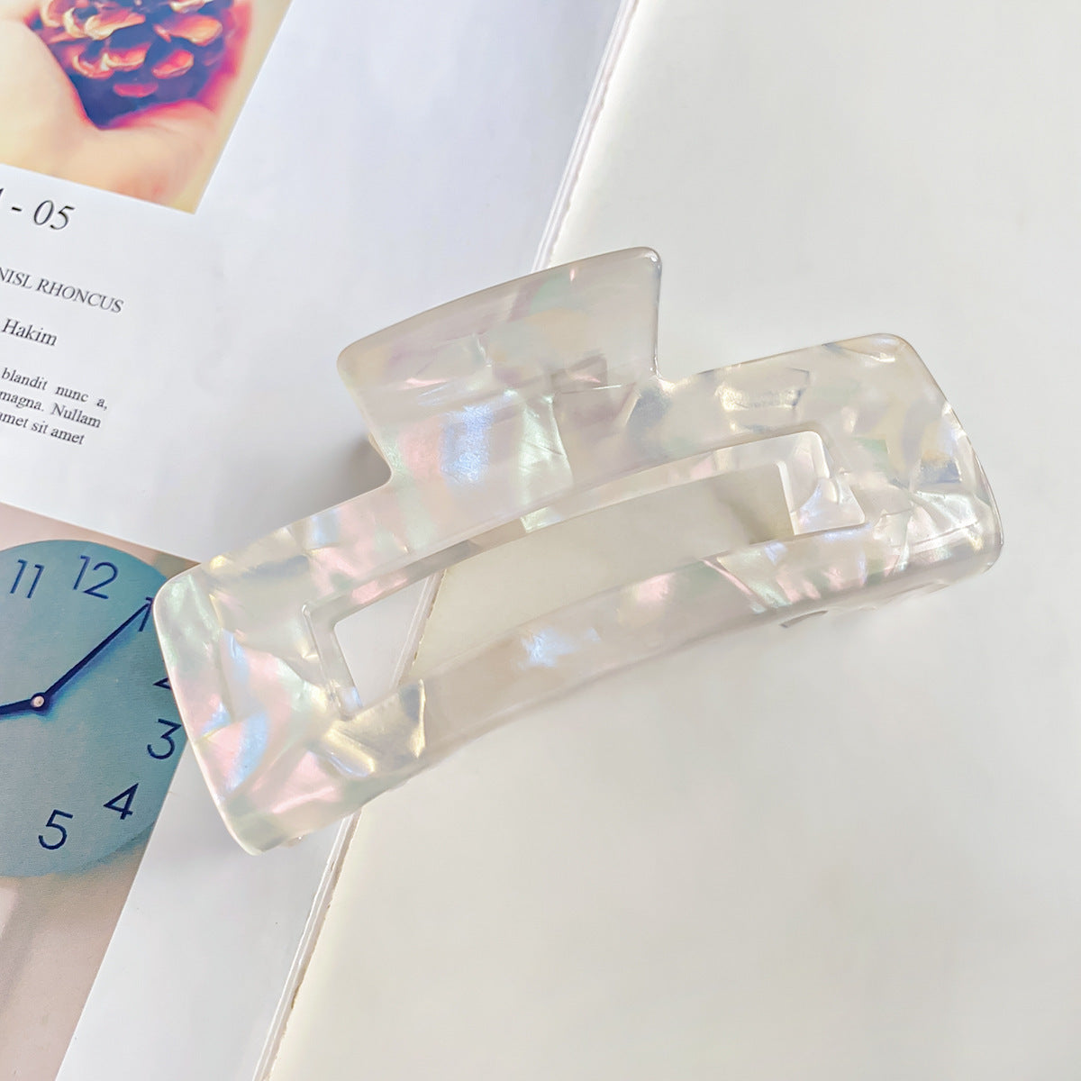 Large Acetate Hair Claw Female Back Head Barrettes