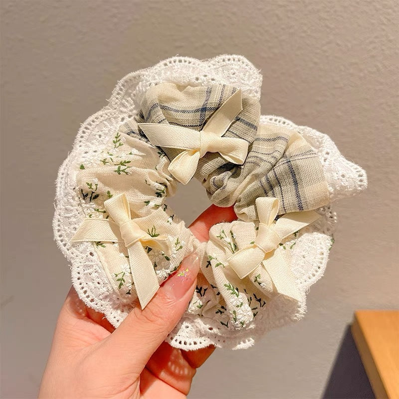 Summer Super Fairy Sweet Lace Large Intestine Hair Ring