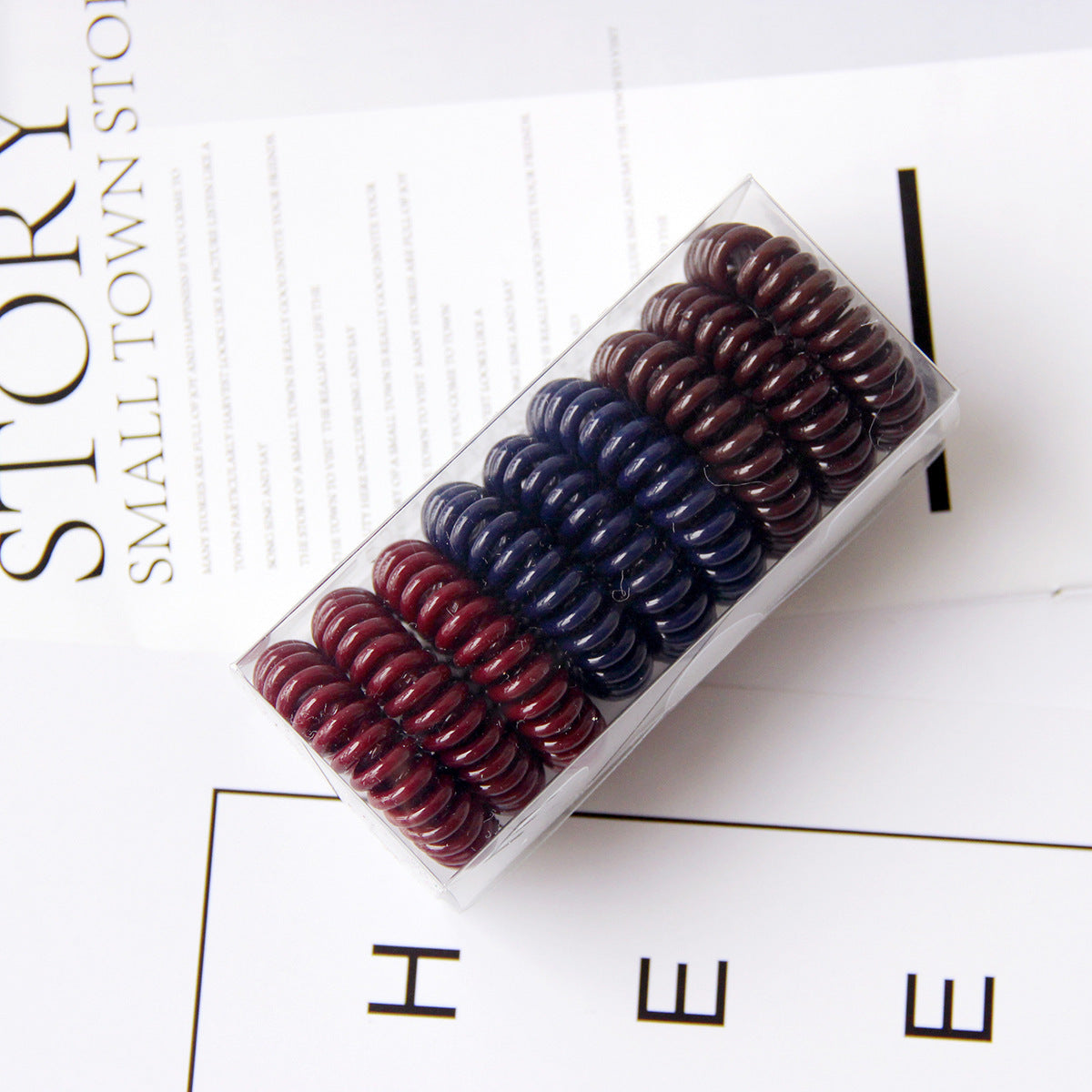 Telephone Line Head Rope Hair Ring Transparent Phone Ring