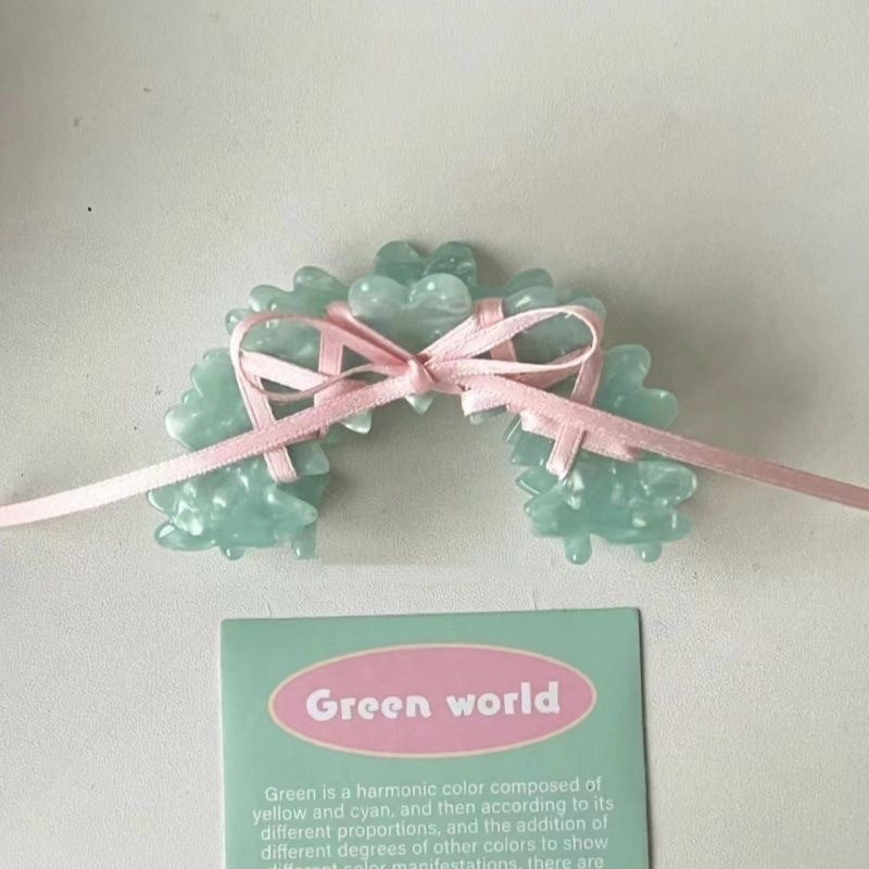 Ballet Ribbon Bow Manual Barrettes