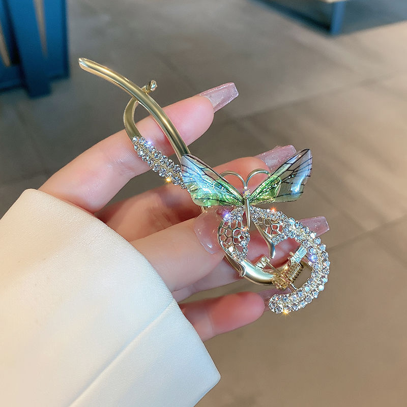 Best Women's Fashion Full Diamond Butterfly Hair Clip BB Clips