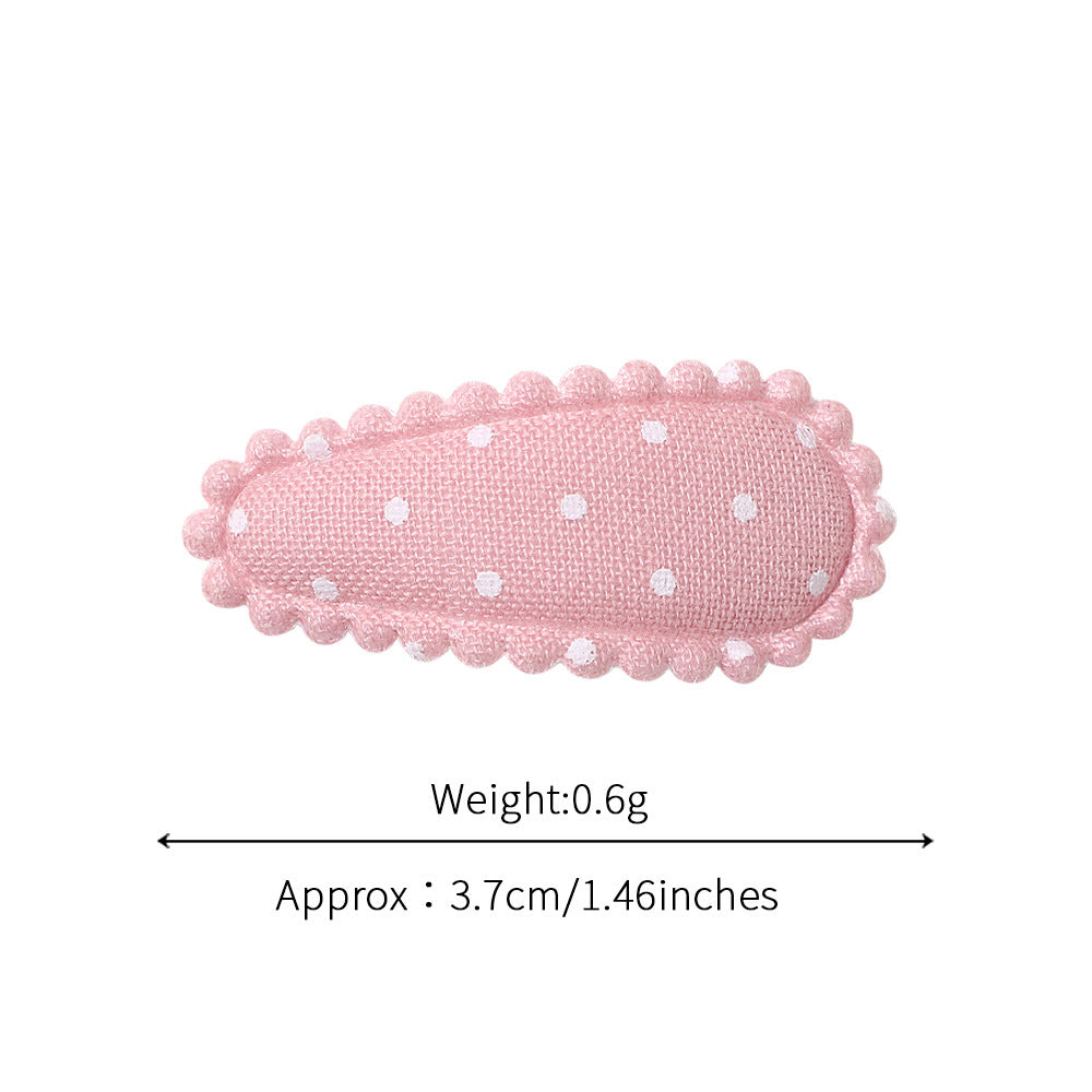 Children's Small Size BB Clip Fabric Embroidery Hair Clip