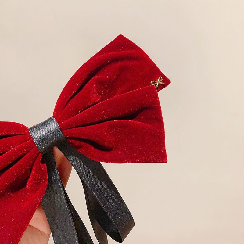 Satin Ribbon Elegant Velvet Bow Barrettes
