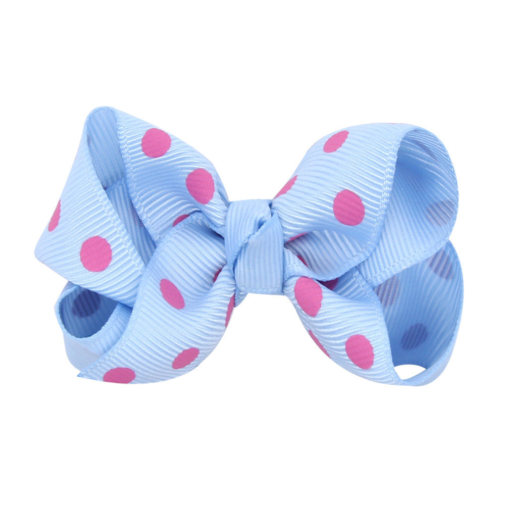Girls' Polka Dot Print Bow Hair Clip
