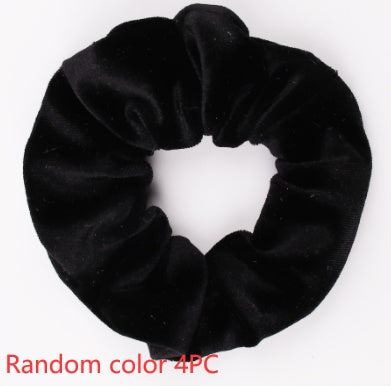 Fashion New Velvet Tencel Pocket wallet Hair Scrunchies Retro Zipper Large Intestine Elastic Hair Band
