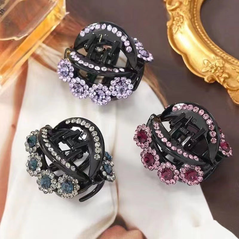 Rhinestone Barrettes High-end Flower Headwear