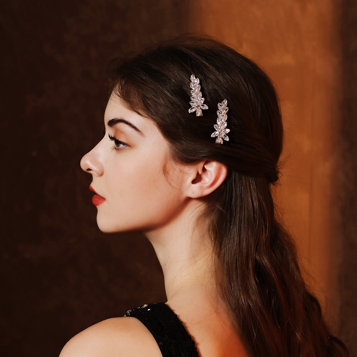 Nice Korean Version All-match Crystal Wheat Barrettes