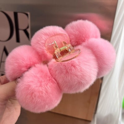 PINRex Rabbit Hair Ball Clip Large Hairpin Headwear