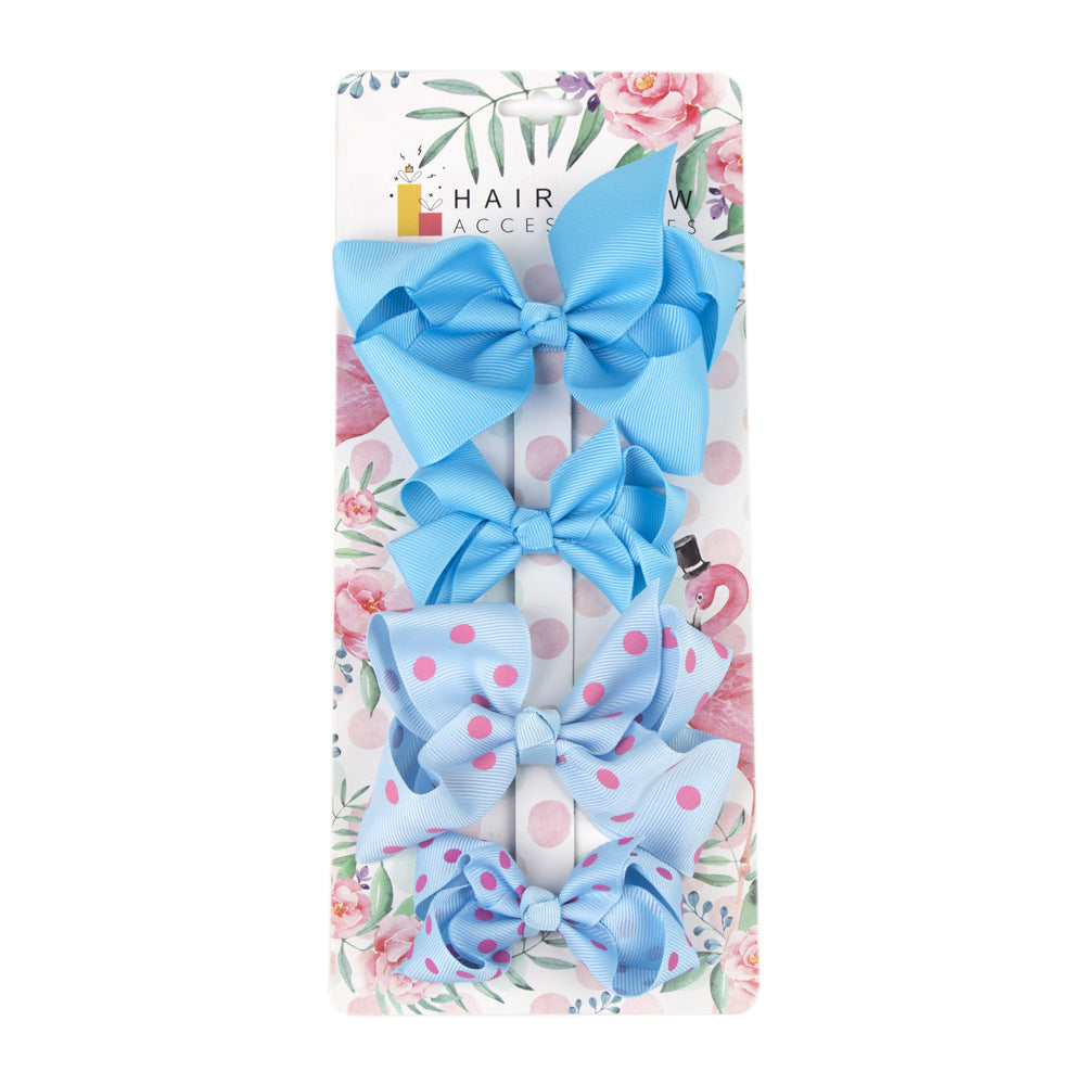 Children's Polka Dot Bow Hair Clip Jewelry