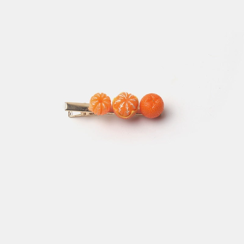 Summer Colorful Fruit Barrettes Sweet Japanese Childlike Orange Side Clip