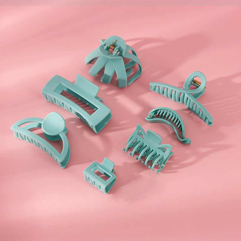 Women's Fashion Simple Solid Color Shark Barrettes