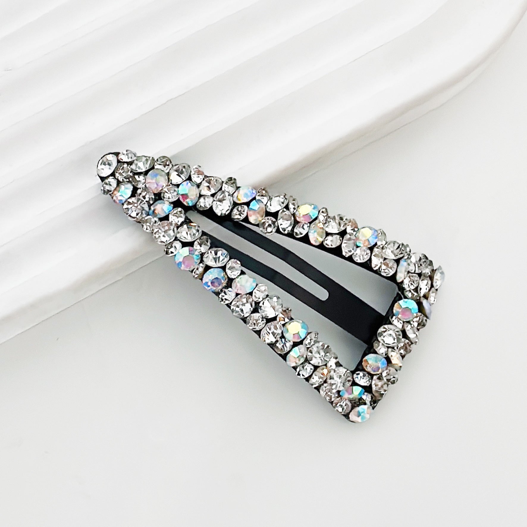 Diamond Colorful Crystals Rectangular BB Clip Break Hair Side Bang Clip
