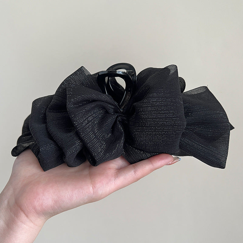 Super Fairy Cloud Polka Dot Grip Bow Mesh Barrettes
